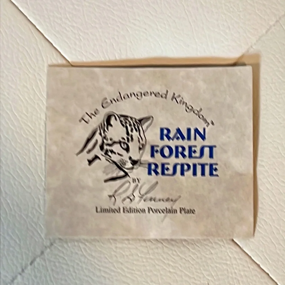 FLEETWOOD COLLECTION. The Endangered Kingdom. RAIN FOREST RESPITE. A 1545